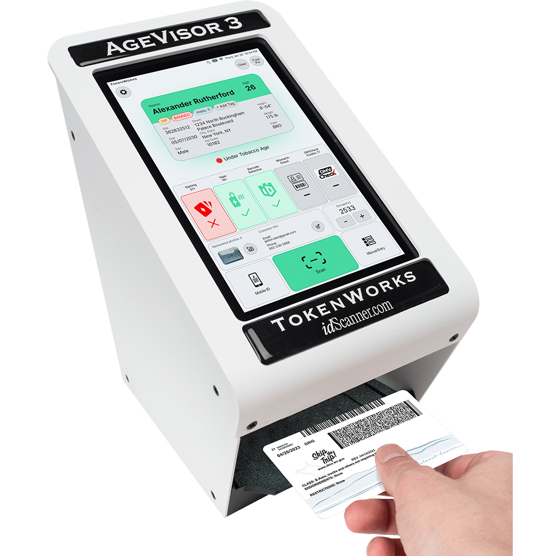 High-resolution age verification scanner product photo