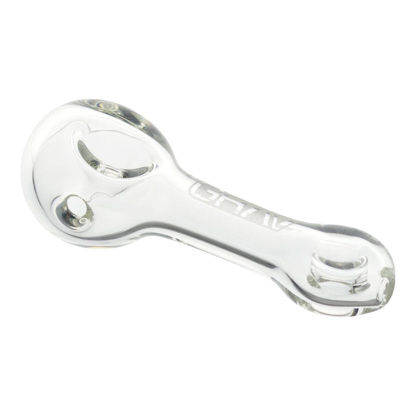 High-resolution glass spoon pipe product photo