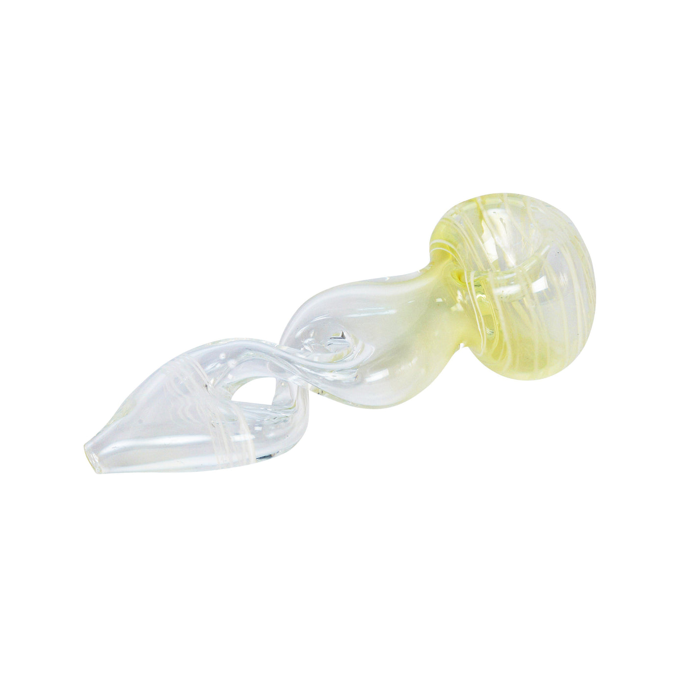 High-resolution color spoon glass pipe product photo on white background